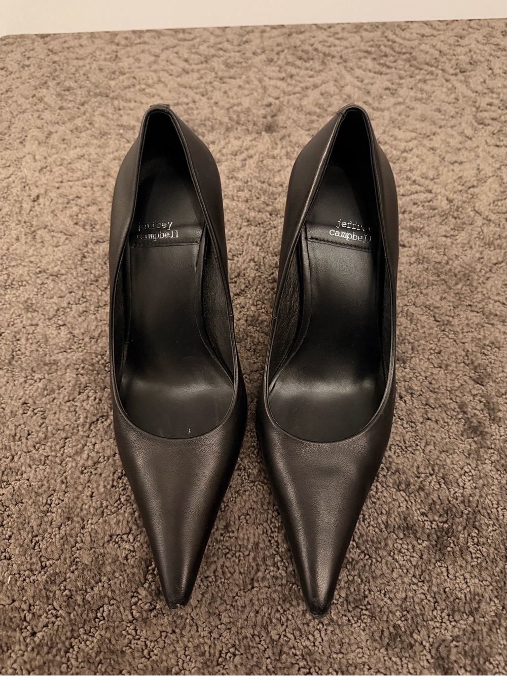 JEFFREY CAMPBELL Classic Black Pointed-Toe Stiletto Pumps - Picture 6 of 6